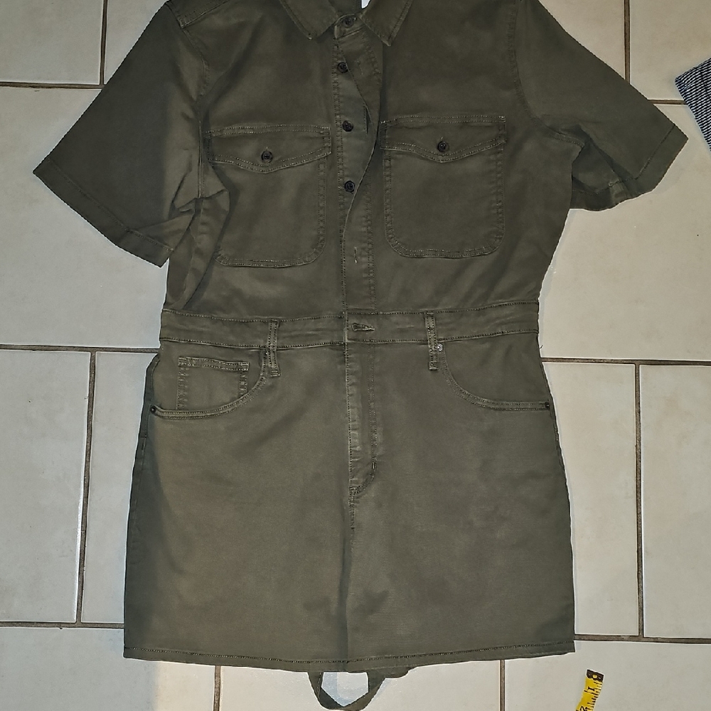 Universal Thread Khaki Short Sleeve Jumpsuit